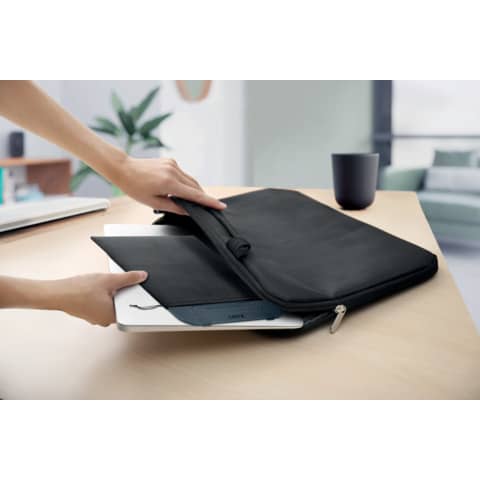 Supporto per laptop regolabile ultrapiatto in alluminio Leitz Ergo grigio scuro - 300x10x210 mm - 63460089